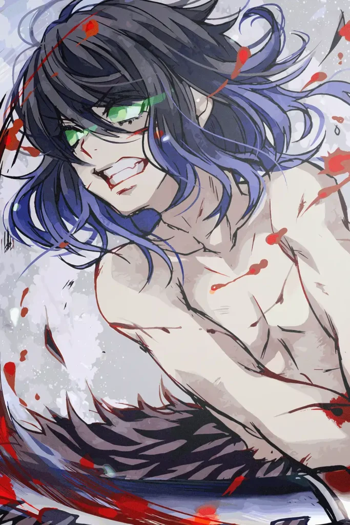 Inosuke Hashibira Demon Slayer Original Image Bespoke Metal Print Wall Art