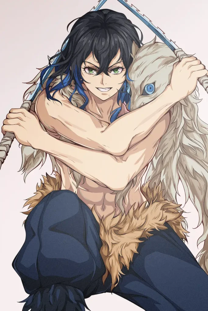 Inosuke Hashibira Demon Slayer Original Image Deluxe Metal Poster