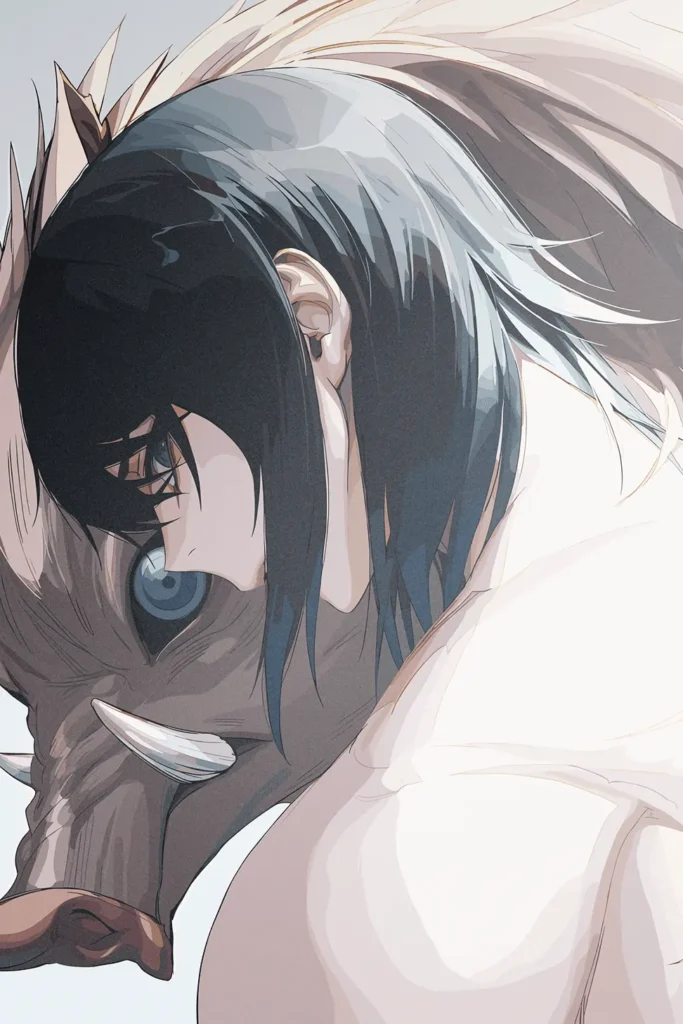 Inosuke Hashibira Demon Slayer Original Image High Quality Printed Metal Wall Art