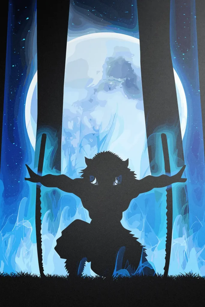 Inosuke Hashibira Demon Slayer Original Image Stellar Printed Metal Poster
