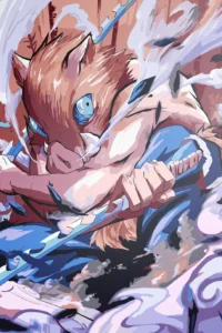 Inosuke Hashibira Demon Slayer Original Image Unique Metal Print Poster