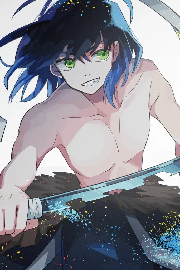Inosuke Hashibira Demon Slayer Original Image Unique Metal Print Wall Art