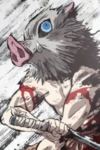Inosuke Hashibira Demon Slayer Original Image Unique Metal Wall Poster