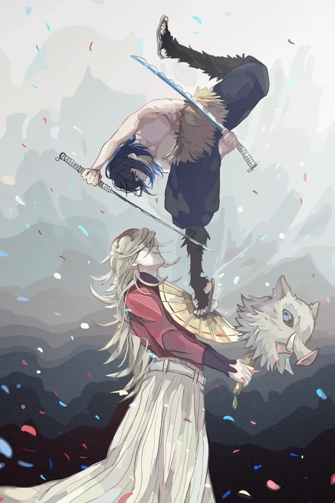 Inosuke Hashibira Demon Slayer Original Image Bespoke Metal Wall Poster