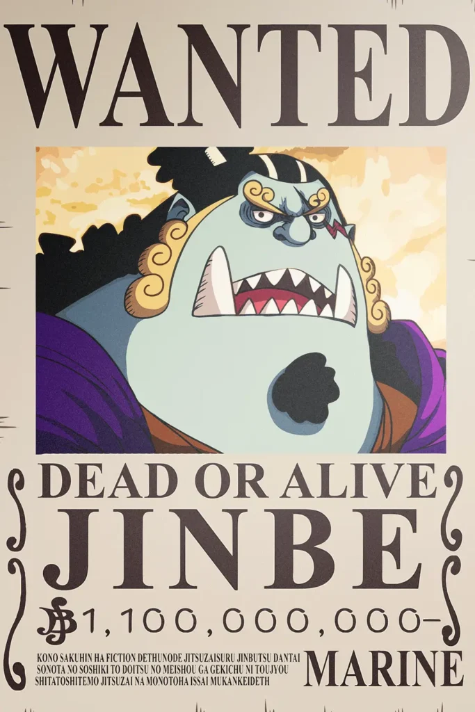 Jibe Wanted Poster One Piece Original Image Aluminium Metal Print