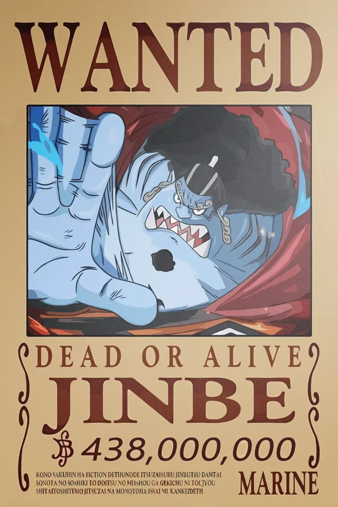 Jibe Wanted Poster One Piece Original Image Premium Metal Print