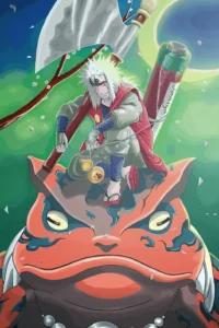 Jiraiya Naruto Original Image Premium Metal Poster
