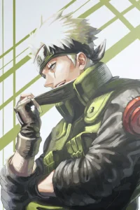 Kakashi Hatake Naruto Original Image Aluminium Metal Print