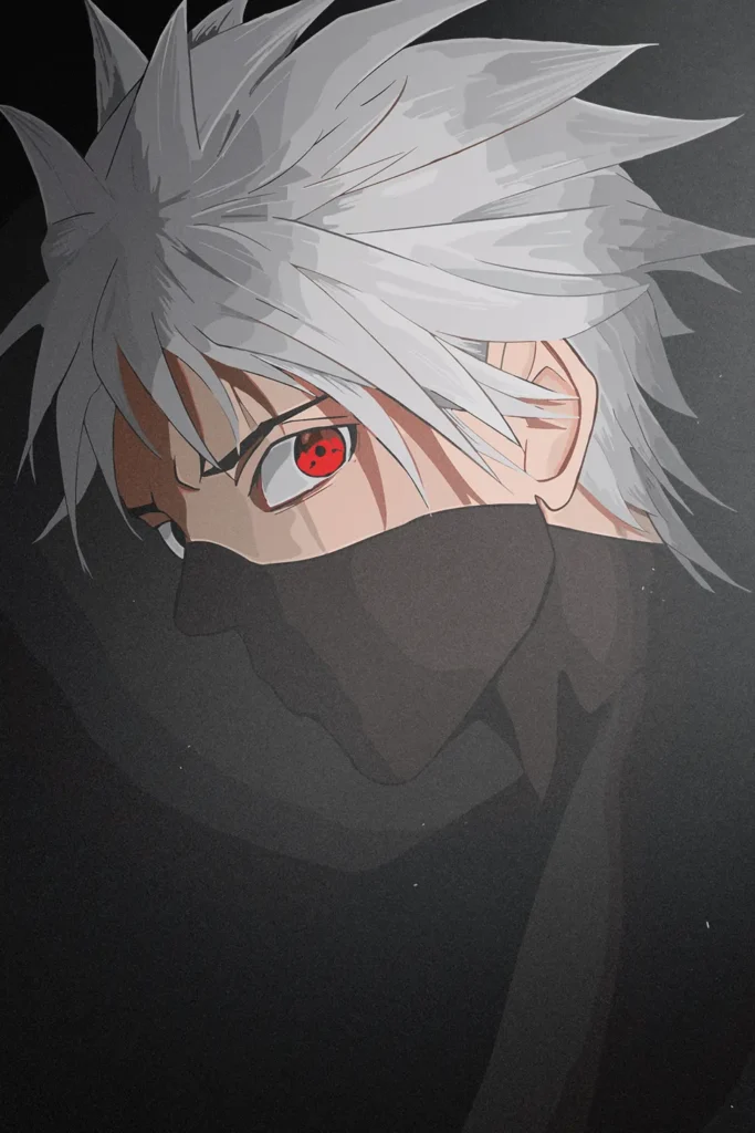 Kakashi Hatake Naruto Original Image Bespoke Printed Metal Wall Art