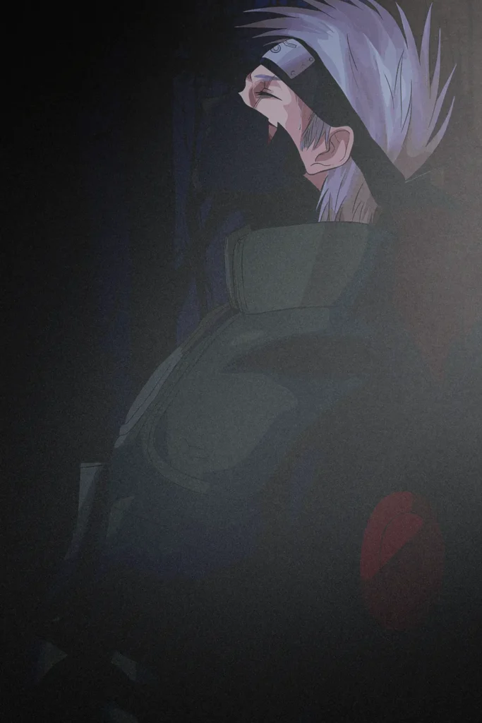 Kakashi Hatake Naruto Original Image Deluxe Metal Print