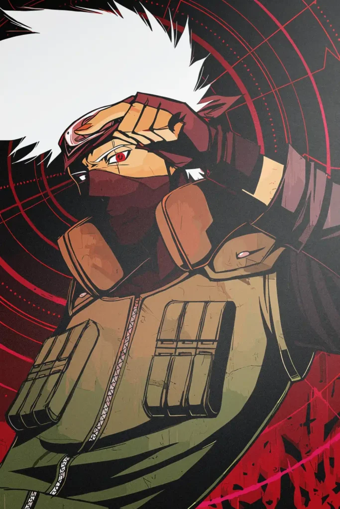 Kakashi Hatake Naruto Original Image Premium Aluminium Metal Wall Art