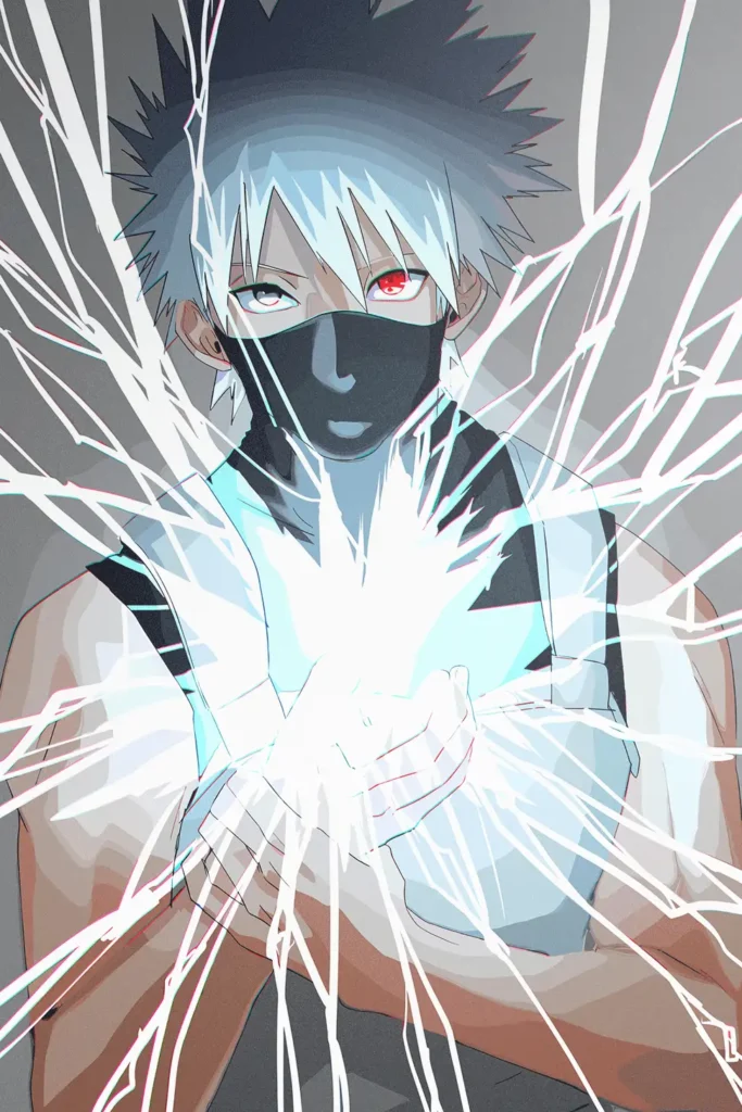 Kakashi Hatake Naruto Original Image Premium Metal Print
