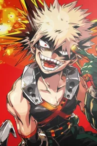 Katsuki Bakugo My Hero Academia Original Image Deluxe Printed Metal Wall Art