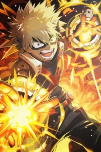 Katsuki Bakugo My Hero Academia Original Image Premium Aluminium Metal Wall Art