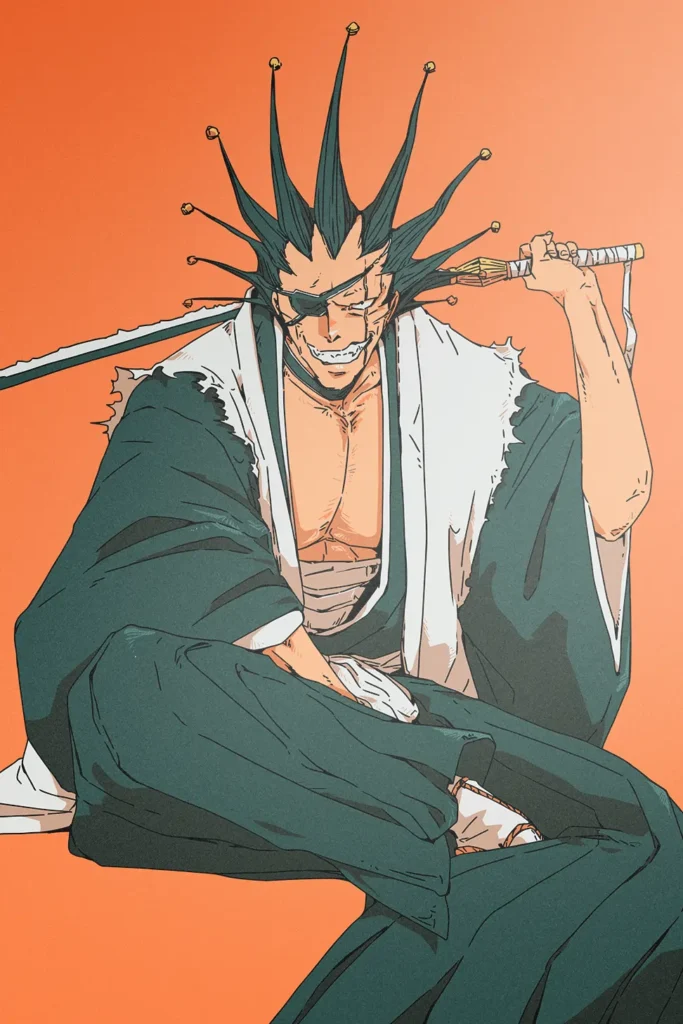 Kenpachi Zaraki Bleach Original Image Aluminium Metal Poster