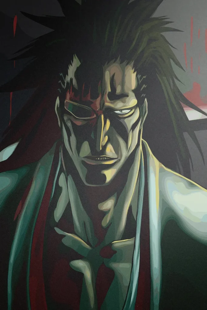 Kenpachi Zaraki Bleach Original Image Bespoke Metal Poster