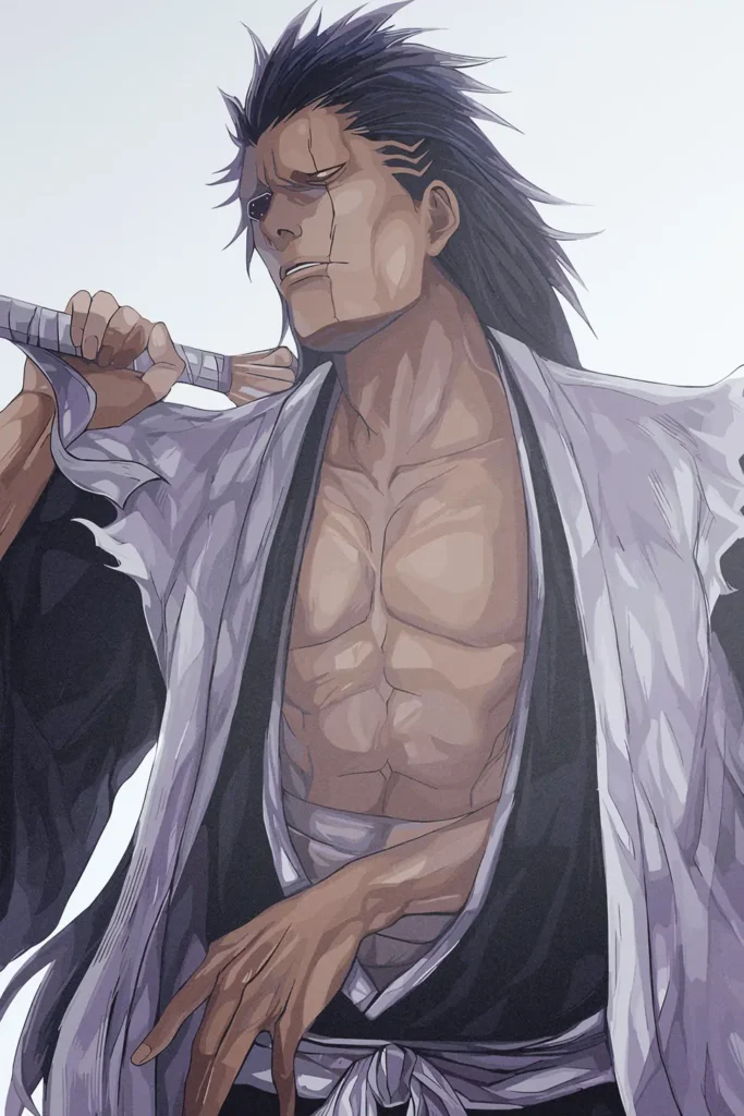 Kenpachi Zaraki Bleach Original Image Bespoke Metal Print Wall Art