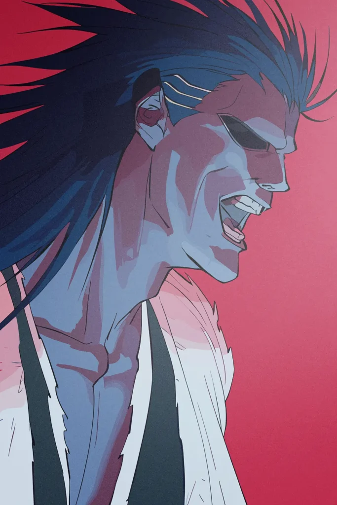 Kenpachi Zaraki Bleach Original Image Bespoke Printed Metal Poster