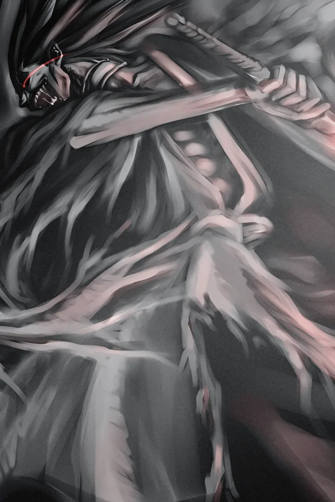 Kenpachi Zaraki Bleach Original Image Distinctive Metal Wall Art Poster
