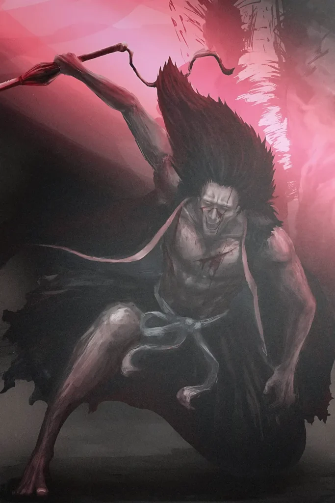 Kenpachi Zaraki Bleach Original Image Exquisite Metal Print Poster