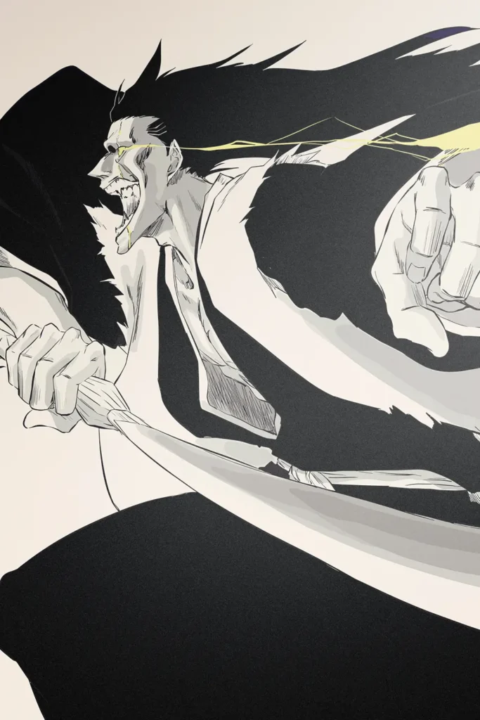 Kenpachi Zaraki Bleach Original Image Exquisite Metal Wall Art Poster