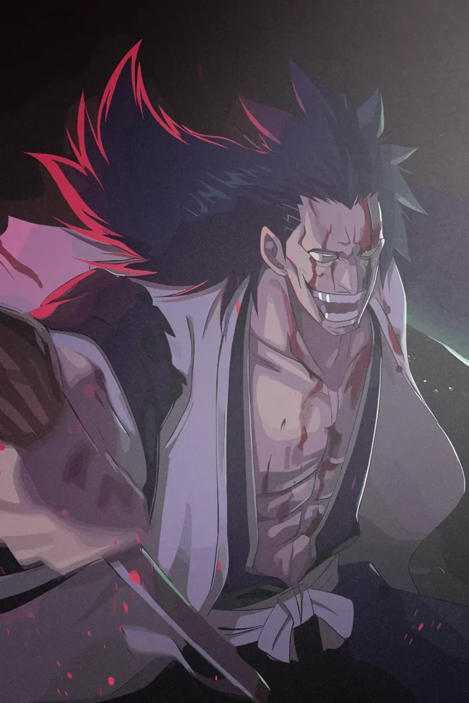 Kenpachi Zaraki Bleach Original Image Exquisite Printed Metal Wall Art