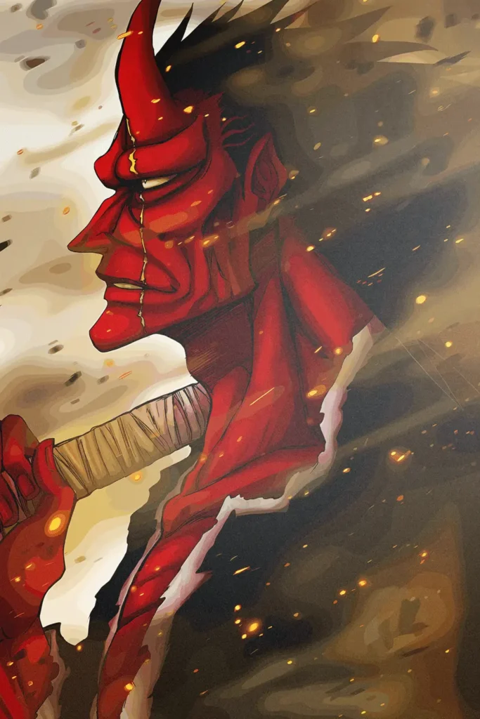 Kenpachi Zaraki Bleach Original Image High Quality Metal Poster