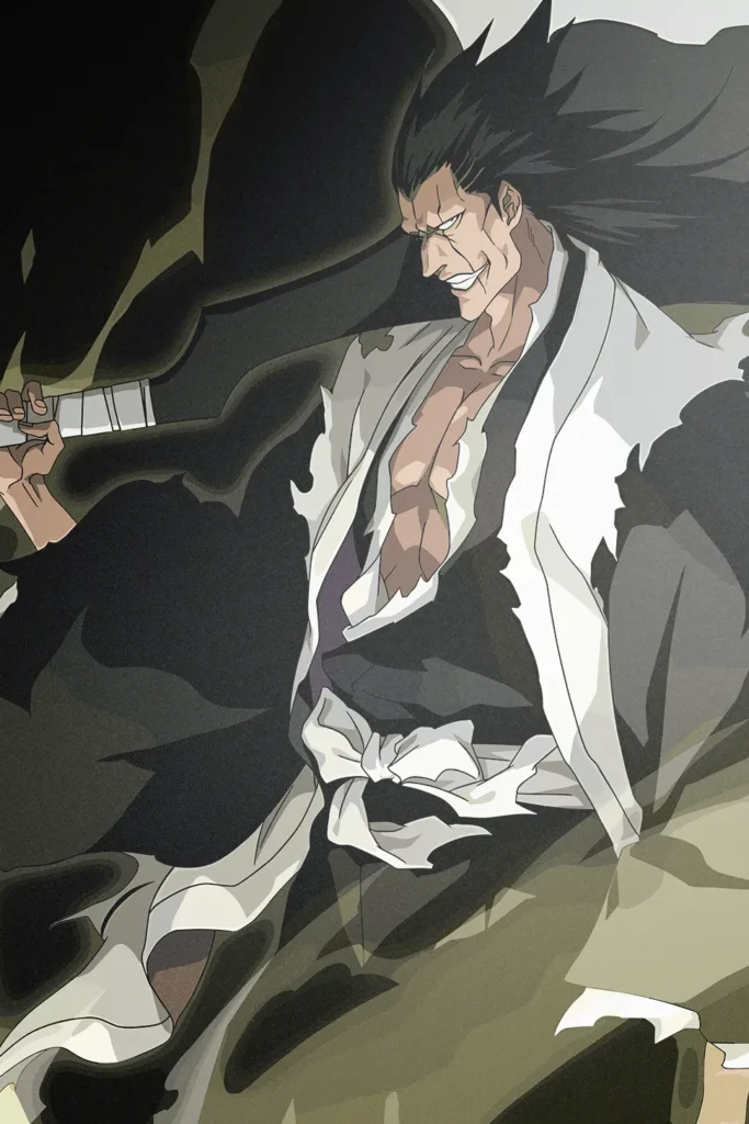 Kenpachi Zaraki Bleach Original Image Metal Print Poster