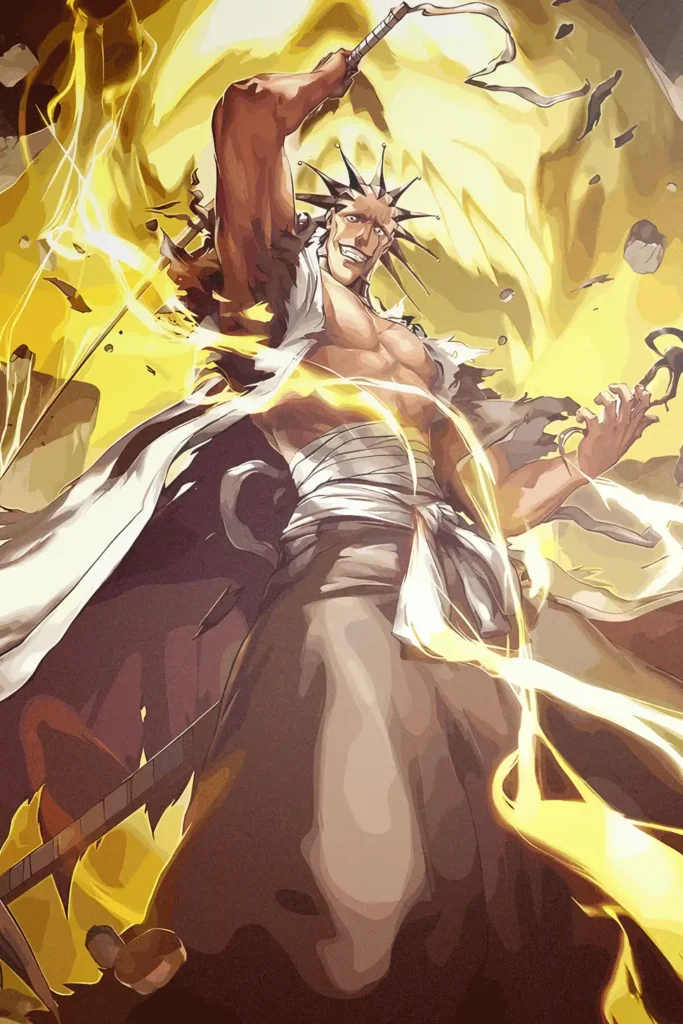 Kenpachi Zaraki Bleach Original Image Metal Print Wall Art