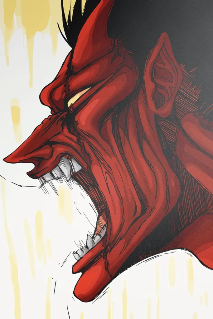 Kenpachi Zaraki Bleach Original Image Outstanding Metal Print Poster