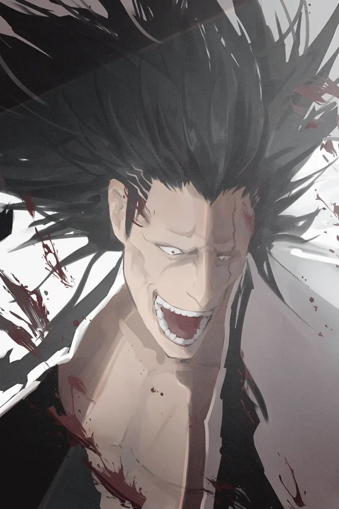 Kenpachi Zaraki Bleach Original Image Premium Printed Metal Poster