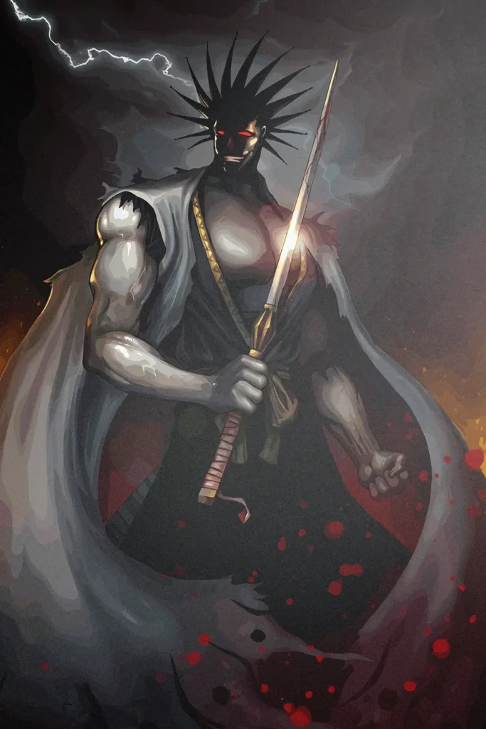 Kenpachi Zaraki Bleach Original Image Printed Deluxe Metal Wall Poster