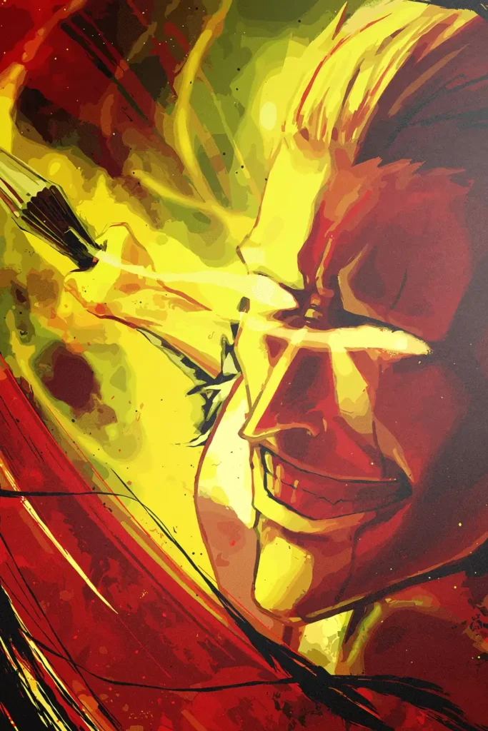 Kenpachi Zaraki Bleach Original Image Printed Metal Poster