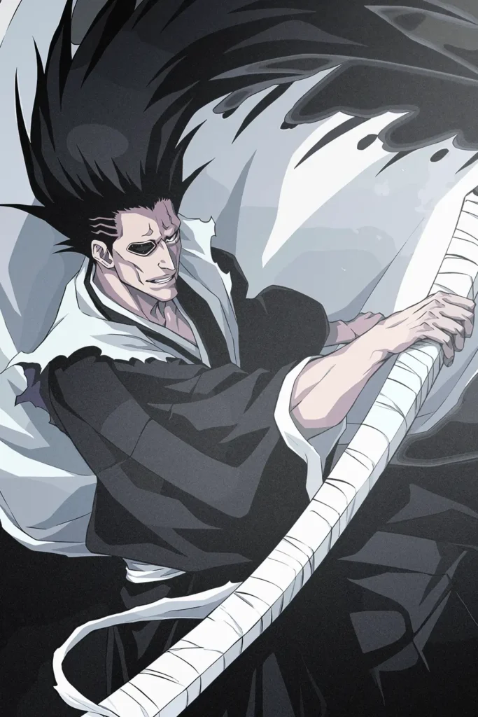 Kenpachi Zaraki Bleach Original Image Stellar Metal Print Poster