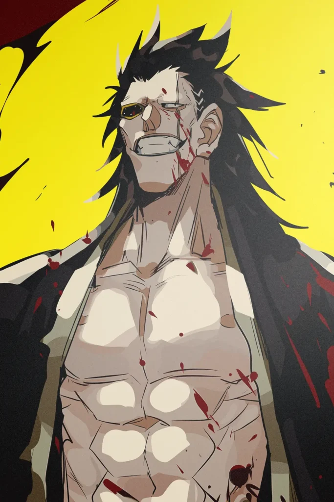 Kenpachi Zaraki Bleach Original Image Stellar Metal Wall Poster