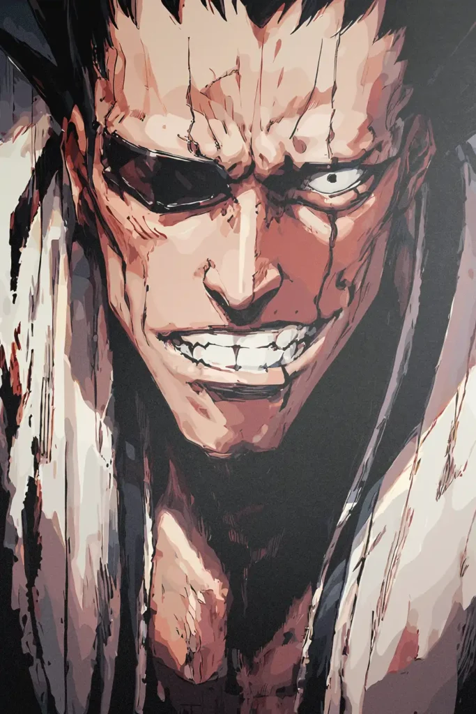 Kenpachi Zaraki Bleach Original Image Unique Metal Poster