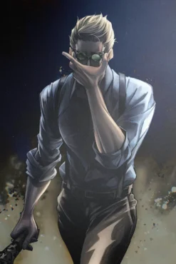 Cinematic Stride with Blunt Sword High Quality Aluminium Printed Metal Poster