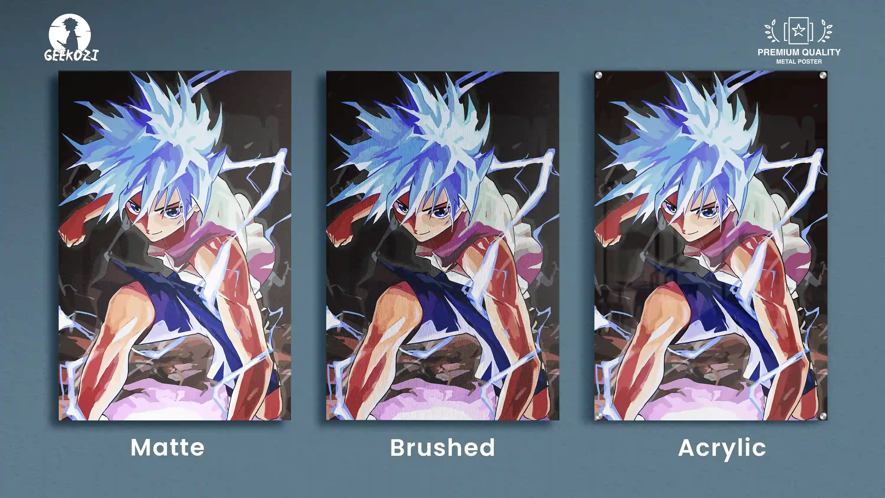 Killua Zoldyck Hunter x Hunter All Product Types Metal Wall Art Poster