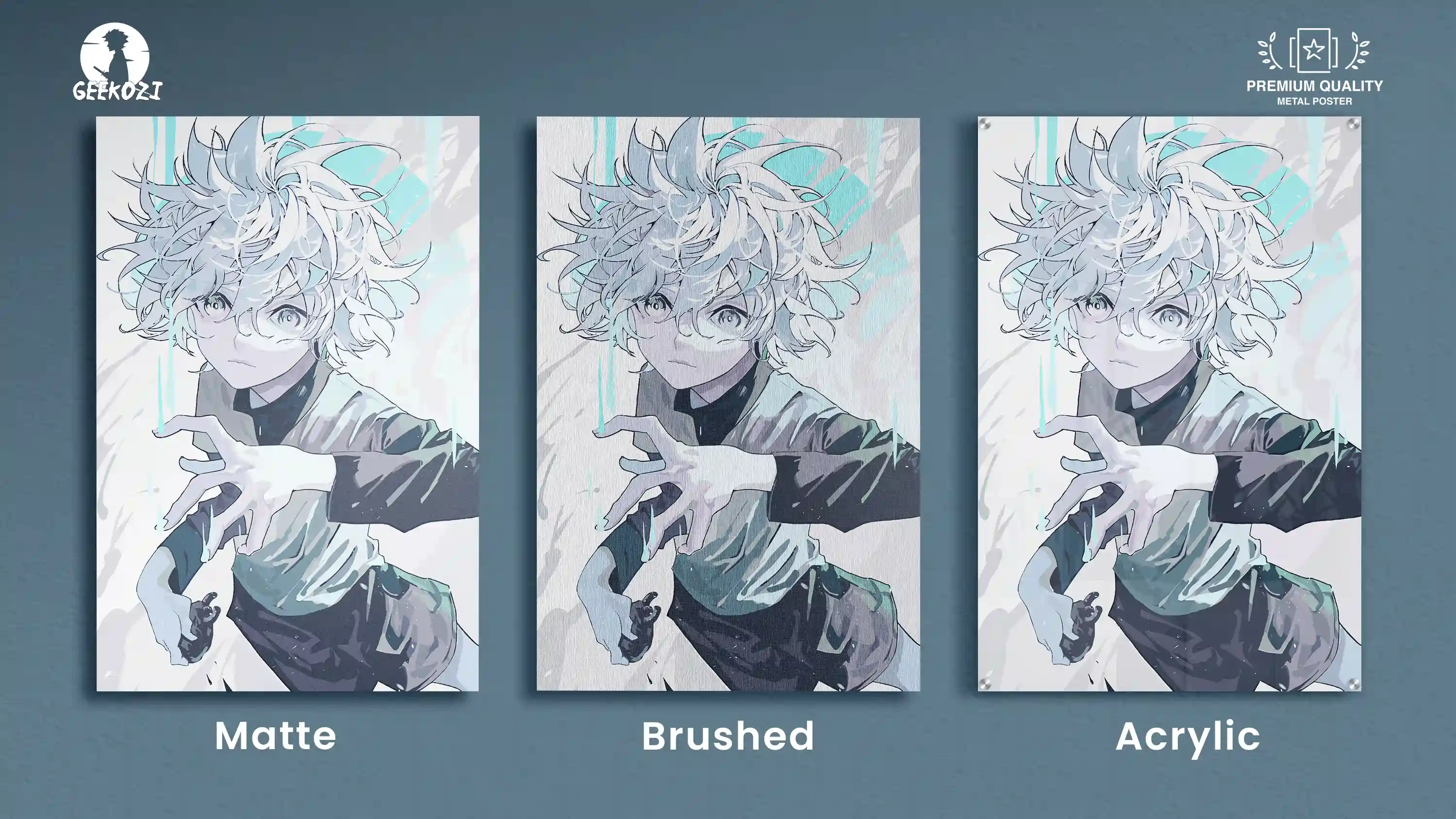 Killua Zoldyck Hunter x Hunter All Product Types Outstanding Metal Print Poster
