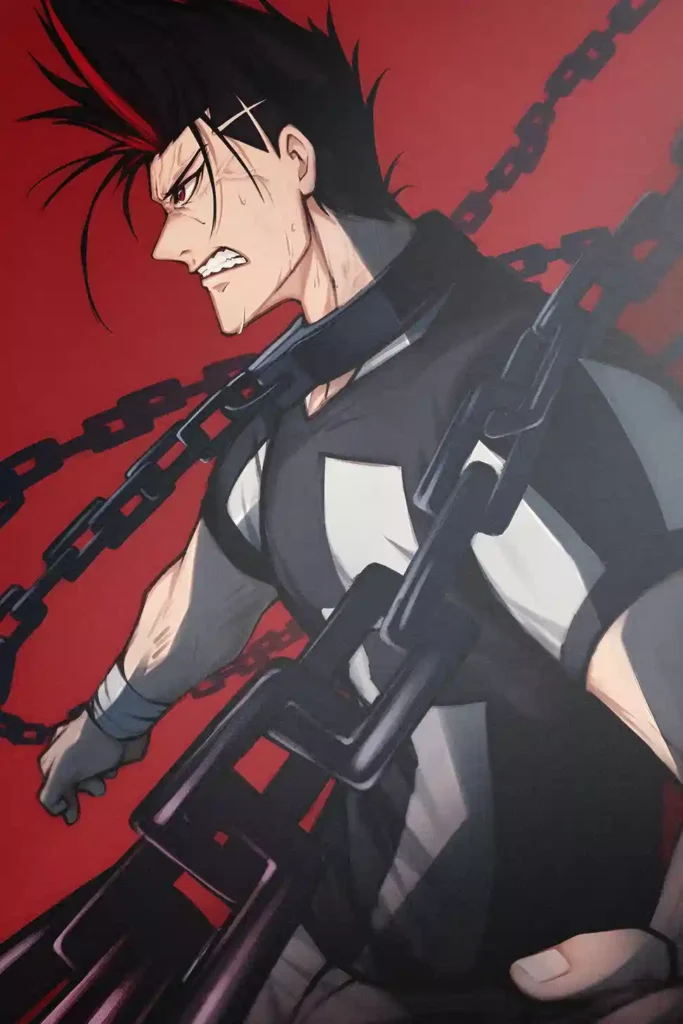 King Barou Blue Lock anime metal poster artistic showcase image highlighting the design narrative