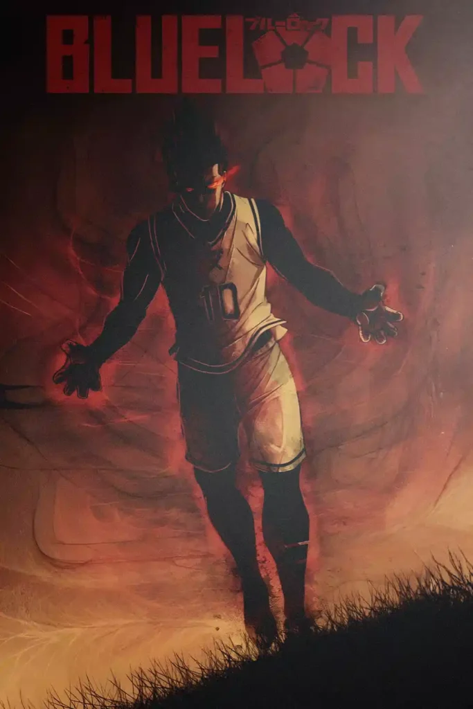 King Barou anime metal poster artistic detail and visual story from Blue Lock