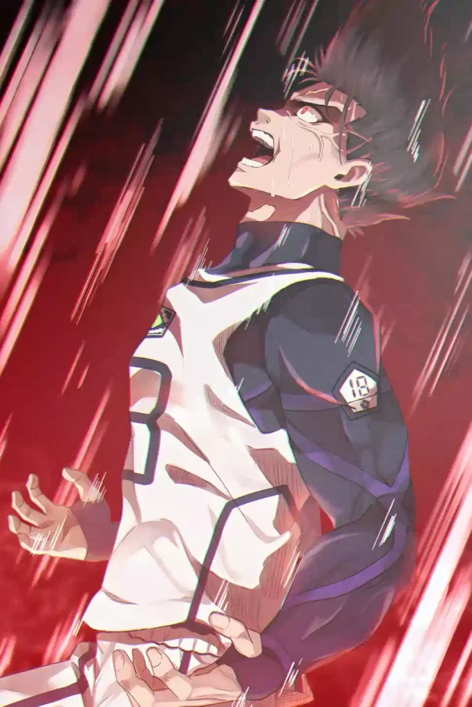 King Barou Blue Lock anime metal poster artistic showcase image highlighting the design narrative