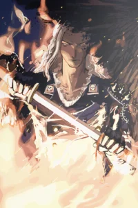King the Wildfire One Piece Original Image Printed Metal Poster