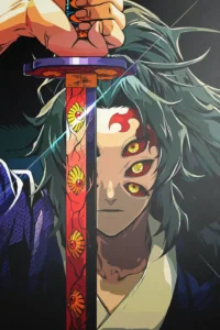 Kokushibo Demon Slayer Original Image Unique Metal Print Poster