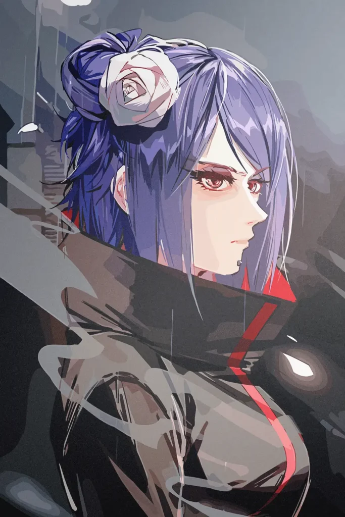 Konan Naruto Original Image Aluminium Metal Print