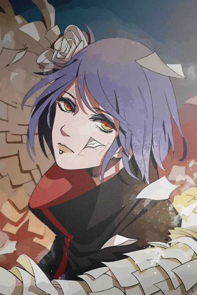 Konan Naruto Original Image Printed Metal Wall Art