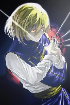 Kurapika Hunter x Hunter Determined Chain Jail Metal Print Wall Art
