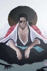 Kyoraku Shunsui Bleach Original Image Premium Metal Print