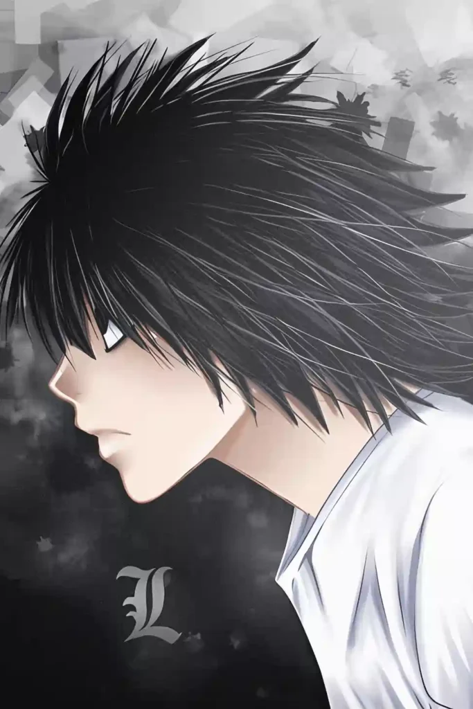 Showcase frame of the L Exclusive Metal Wall Art, anime metal poster