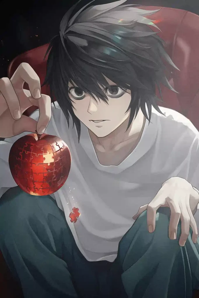 L Death Note metal wall art showcase shot from the Geekozi collection